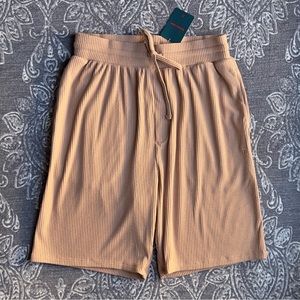 Zen Ribbed Lounge Short in Woodsmoke Men's Size Medium